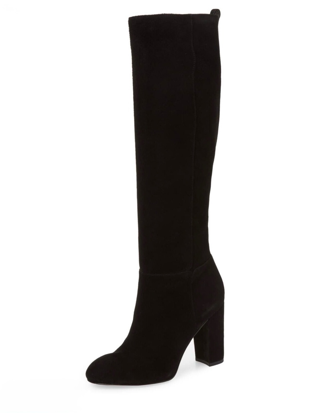 Sam Edelman Caprice Black Suede Block Heel Boot